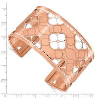 Load image into Gallery viewer, Sterling Silver and Rose Gold-plated Diamond-cut Cuff Bangle
