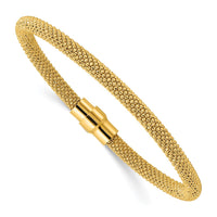 Load image into Gallery viewer, Sterling Silver Gold-tone 18K Flash-plated Magnetic Bracelet
