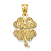 Load image into Gallery viewer, 14k Enameled Four Leaf Clover Pendant
