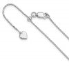 Sterling Silver Rhodium-plated Adjustable .95mm Box Chain