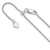 Sterling Silver RH-plated Adjustable 1.3mm Spiga Chain