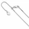 Sterling Silver RH-plated Adjustable 1.1mm Box Chain