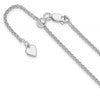 Sterling Silver RH-plated Adjustable 1.6mm Spiga Chain