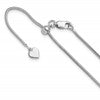 Sterling Silver RH-plated Adjustable 1.4mm Snake Chain