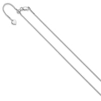 Load image into Gallery viewer, Sterling Silver RH-plated Adjustable 1.3mm Box Chain
