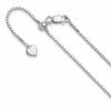 Sterling Silver RH-plated Adjustable 1.3mm Box Chain