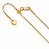 Sterling Silver Gold-plated Adjustable 1.3mm Box Chain