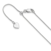 Load image into Gallery viewer, Sterling Silver RH-plated Adjustable .85mm Box Chain
