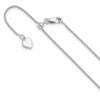 Sterling Silver RH-plated Adjustable 1mm Spiga Chain