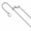 Sterling Silver RH-plated Adjustable 1.45mm Cable Chain