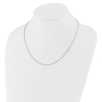 Load image into Gallery viewer, Sterling Silver RH-plated Adjustable 1.25mm Round Box Chain
