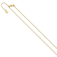 Load image into Gallery viewer, Sterling Silver Gold-plated Adjustable .85mm Box Chain
