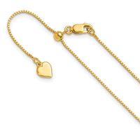 Load image into Gallery viewer, Sterling Silver Gold-plated Adjustable .85mm Box Chain

