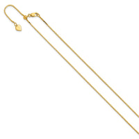 Load image into Gallery viewer, Sterling Silver Gold-plated Adjustable 1.1mm Box Chain
