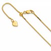 Sterling Silver Gold-plated Adjustable 1.1mm Box Chain