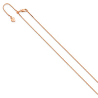 Load image into Gallery viewer, Sterling Silver Rose Gold-plated Adjustable 1.1mm Box Chain
