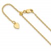 Sterling Silver Gold-plated Adjustable 1.4mm Cable Chain