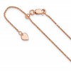 Sterling Silver Rose Gold-plated Adjustable 1.1mm D/C Spiga Chain