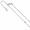 Sterling Silver RH-plt Adjustable 1.5mm Beaded D/C Box Chain