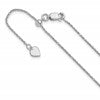 Sterling Silver RH-plated Adjustable 1.1mm D/C Spiga Chain