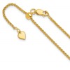 Sterling Silver Gold-plated Adjustable 1.6mm Spiga Chain