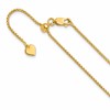 Sterling Silver Gold-plated Adjustable 1.25mm Round Box Chain