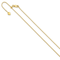 Load image into Gallery viewer, Sterling Silver Gold-plated Adjustable .95mm Box Chain
