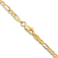 Load image into Gallery viewer, 14K 18 inch 3mm Flat Figaro with Lobster Clasp Chain
