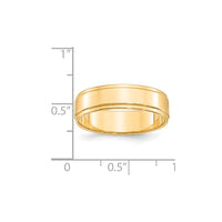 Load image into Gallery viewer, 14k Yellow Gold 6mm Flat with Step Edge Wedding Band Size 12
