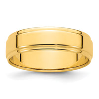 Load image into Gallery viewer, 14k Yellow Gold 6mm Flat with Step Edge Wedding Band Size 5
