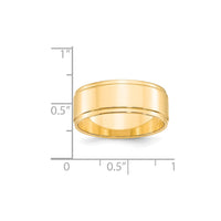 Load image into Gallery viewer, 14k Yellow Gold 8mm Flat with Step Edge Wedding Band Size 12
