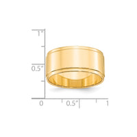 Load image into Gallery viewer, 14k Yellow Gold 10mm Flat with Step Edge Wedding Band Size 5
