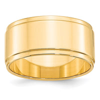 Load image into Gallery viewer, 14k Yellow Gold 10mm Flat with Step Edge Wedding Band Size 12
