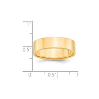 Load image into Gallery viewer, 14k Yellow Gold 6mm Lightweight Flat Wedding Band Size 5
