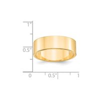 Load image into Gallery viewer, 14k Yellow Gold 7mm Lightweight Flat Wedding Band Size 12
