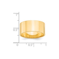 Load image into Gallery viewer, 14k Yellow Gold 10mm Lightweight Flat Wedding Band Size 5
