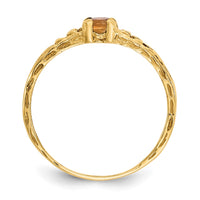 Load image into Gallery viewer, 14k Madi K 3mm Citrine Birthstone Baby Ring
