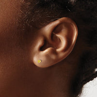 Load image into Gallery viewer, 14k Madi K 3mm Imitation Citrine Birthstone Earrings (Nov)
