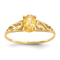 Load image into Gallery viewer, 14k Madi K Synthetic Citrine Ring
