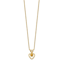Load image into Gallery viewer, 14k Madi K 3mm Citrine Heart Birthstone Necklace
