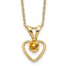 14k Madi K 3mm Citrine Heart Birthstone Necklace