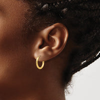 Load image into Gallery viewer, 14k Polished Round Endless 2mm Hoop Earrings
