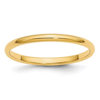 Load image into Gallery viewer, 14k Yellow Gold 2mm Half Round Wedding Band Size 12

