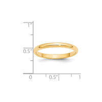 Load image into Gallery viewer, 14k Yellow Gold 2.5mm Half Round Wedding Band Size 12.5
