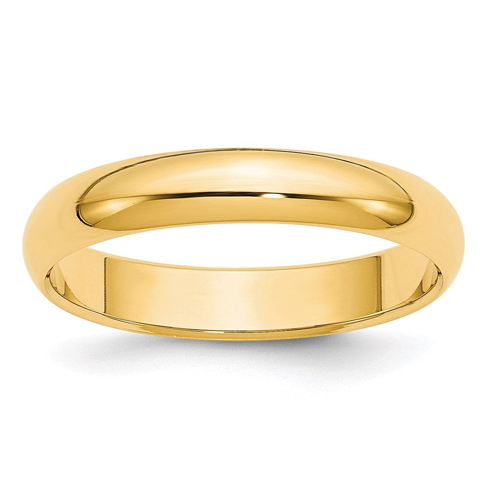 14k Yellow Gold 4mm Half-Round Wedding Band Size 5.5