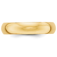 Load image into Gallery viewer, 14k Yellow Gold 5mm Half Round Wedding Band Size 12.5
