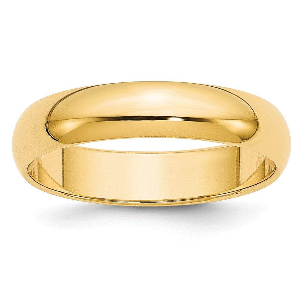 14k Yellow Gold 5mm Half-Round Wedding Band Size 5