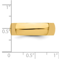 Load image into Gallery viewer, 14k Yellow Gold 6mm Half-Round Wedding Band Size 12
