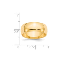Load image into Gallery viewer, 14k Yellow Gold 8mm Half-Round Wedding Band Size 5.5
