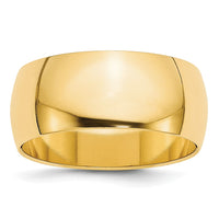 Load image into Gallery viewer, 14k Yellow Gold 8mm Half-Round Wedding Band Size 12
